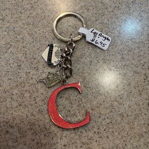 Pink Glitter Letter “C” Keychain “Los Angeles”